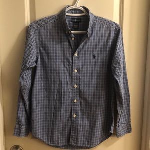 Ralph Lauren kids long sleeve plaid button down